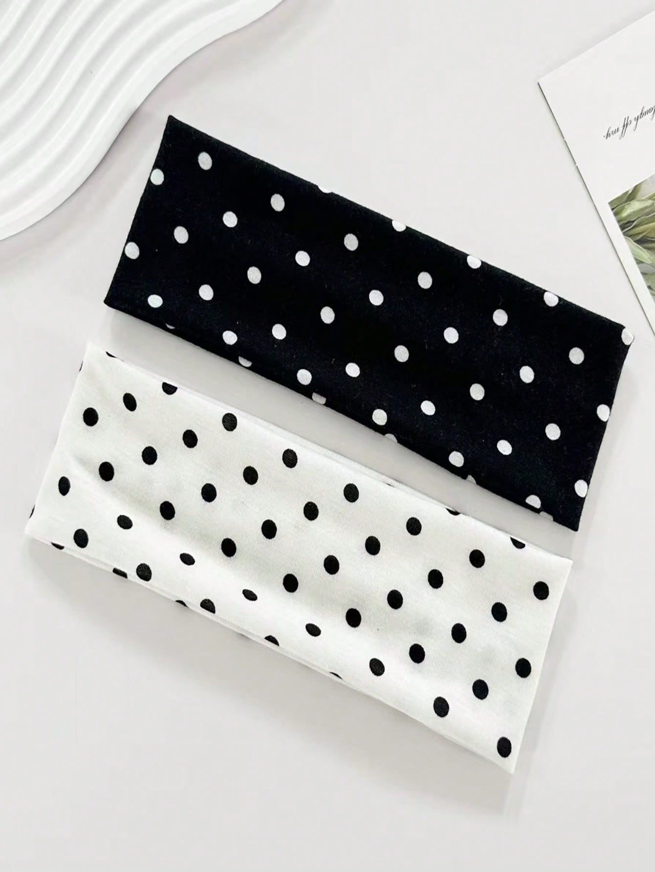 Yoga Fitness Holiday - 1/2Pcs Women Elegant Black White Polka