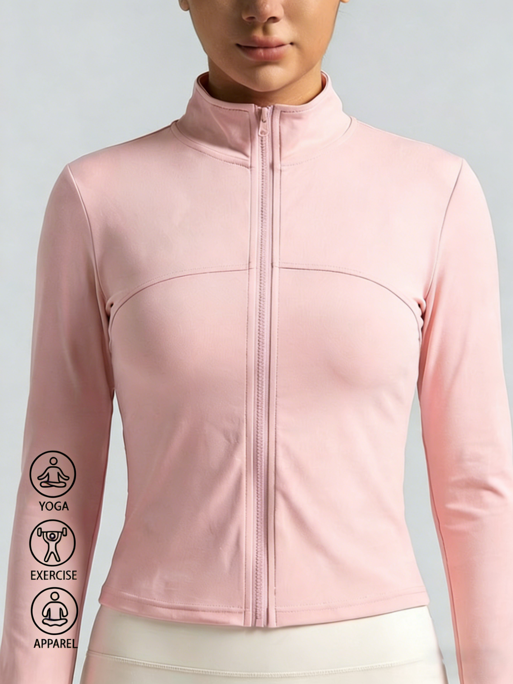 Yoga Fitness Usa - New Women Light pink Yoga Coat