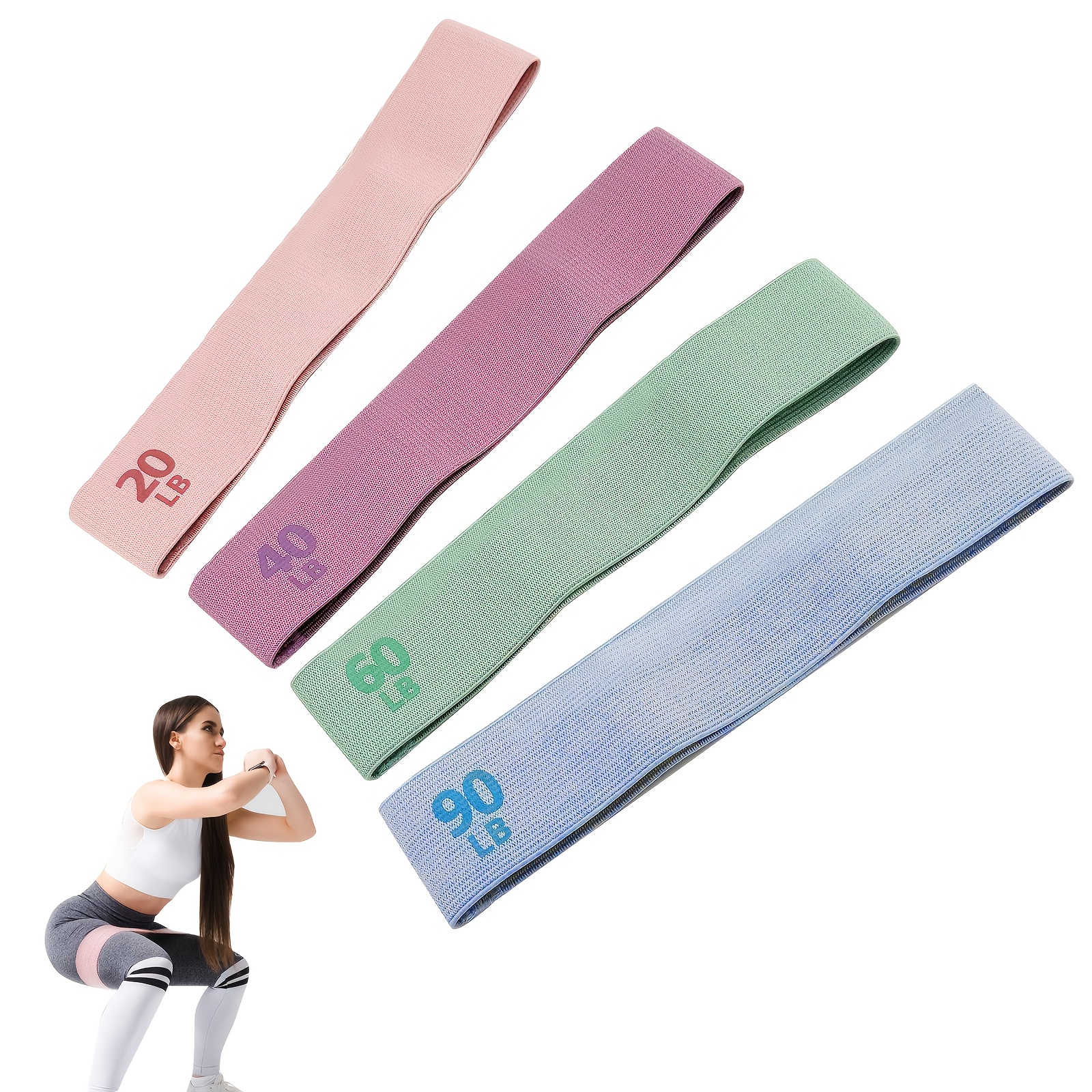 Yoga Fitness Rooms - 1Pc/4Pcs Fitness Resistance Bands with Weights,