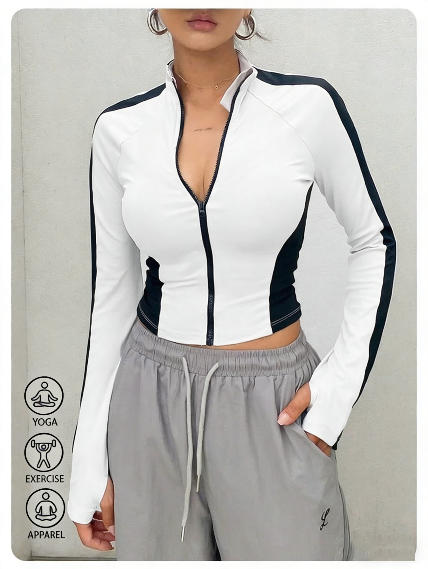 Yoga Fitness Usa - Yoga Clothes Stand Up Collar Jacket