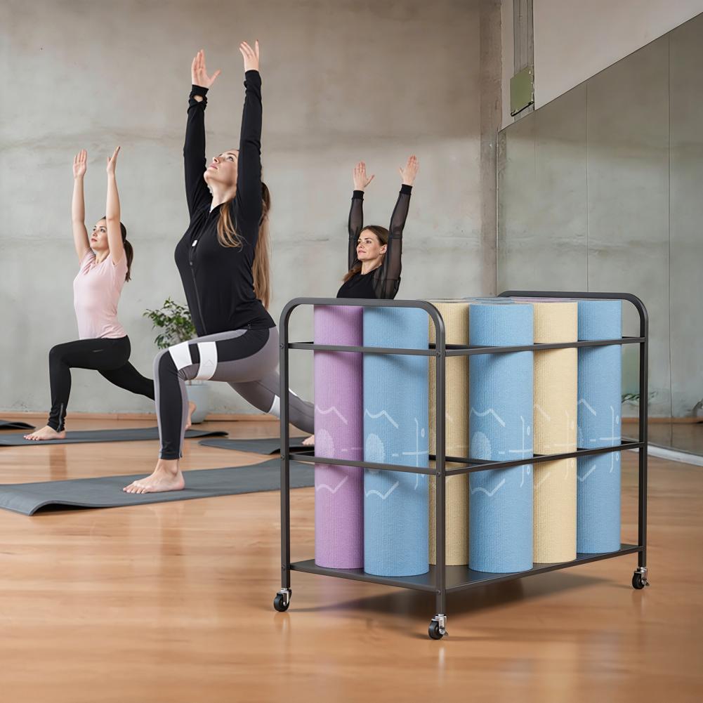 Yoga Fitness Rooms - Home Gym Workout Equipment Storage Cart,Yoga