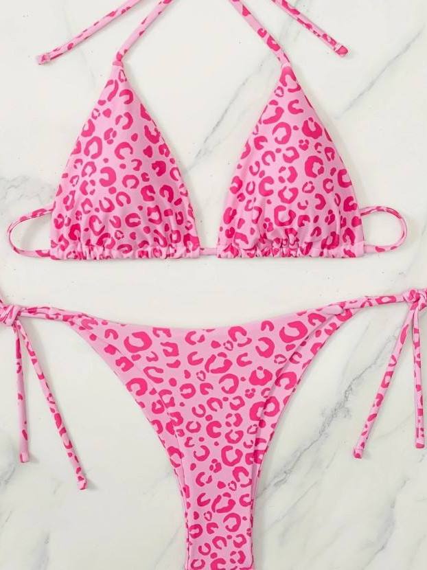 Yoga Fitness Brand - 2026 New Pink Leopard Print Bikini