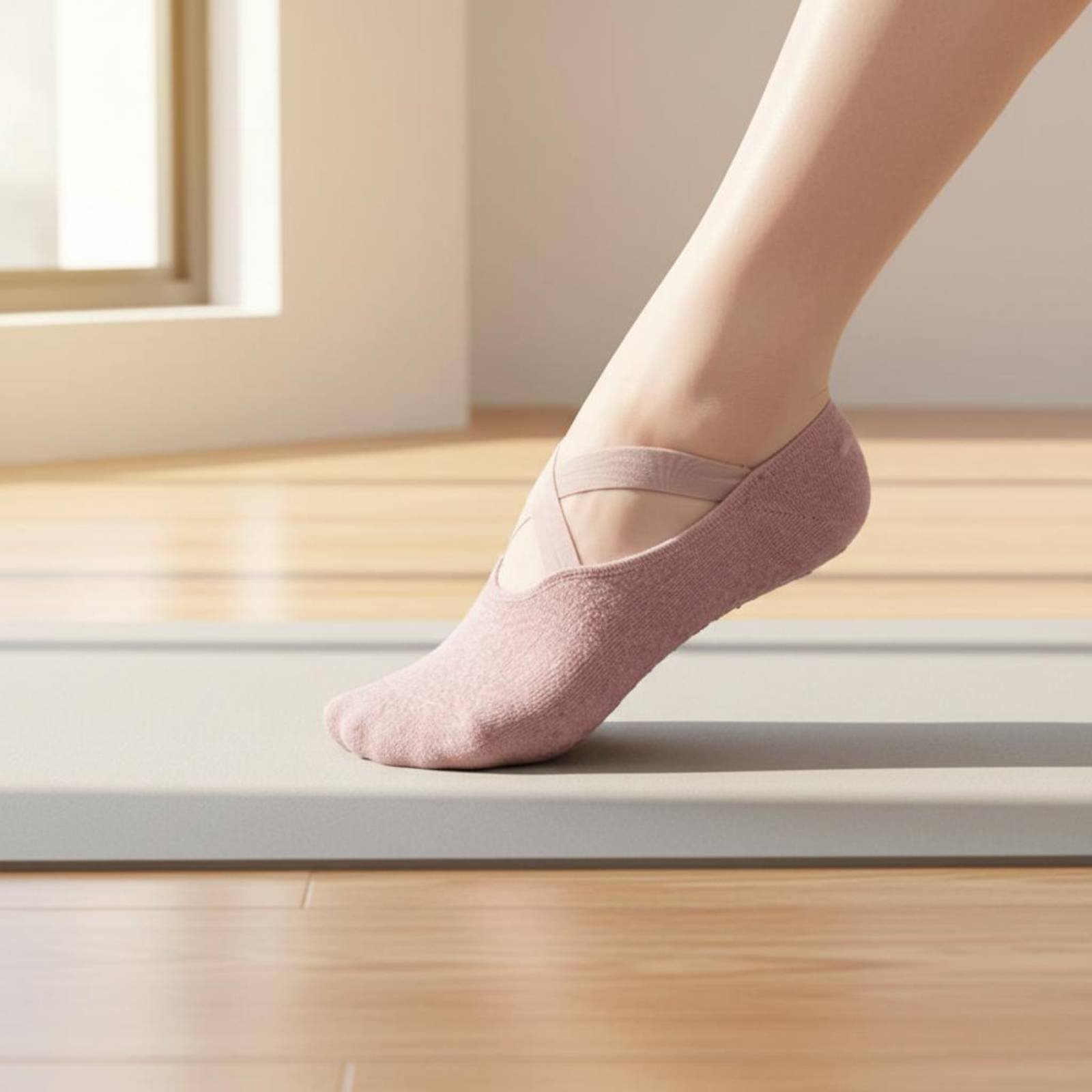 Yoga Fitness Exercises - Non Slip Fitness Socks Breathable Non-Slip