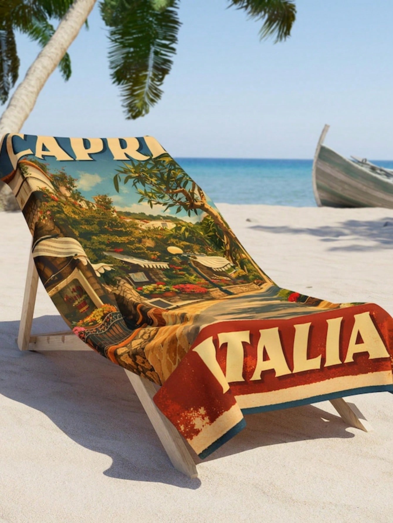 Yoga Fitness Holiday - Capri Italy Vintage Travel Italian Beach