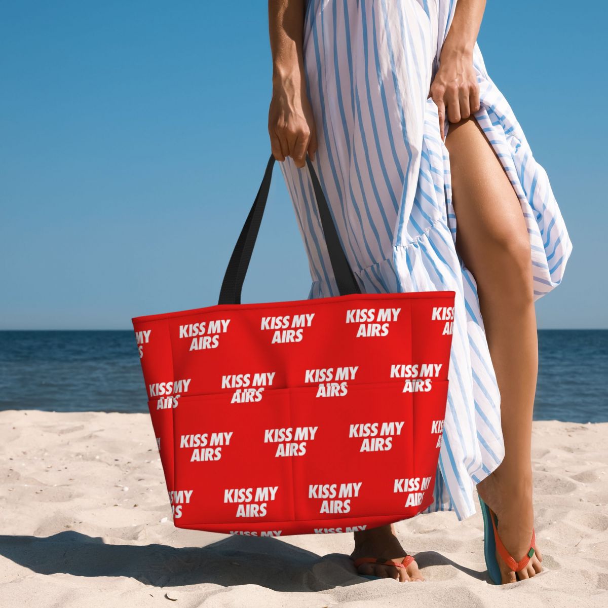 Yoga Fitness Tote - Kiss My Airs 50x80 Beach Tote