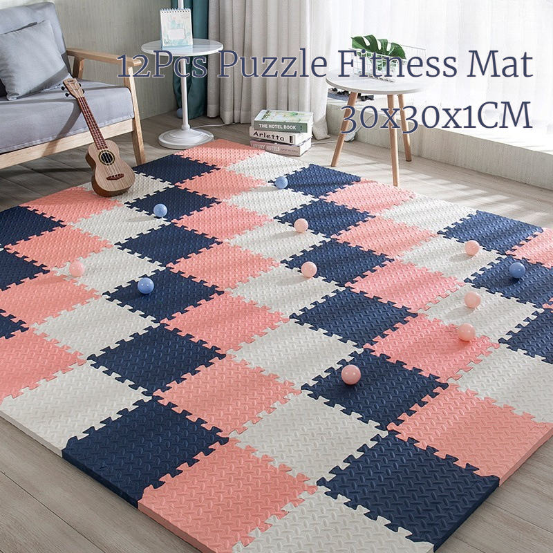 Yoga Fitness Rooms - 12Pcs Interlocking EVA Foam Floor Mats