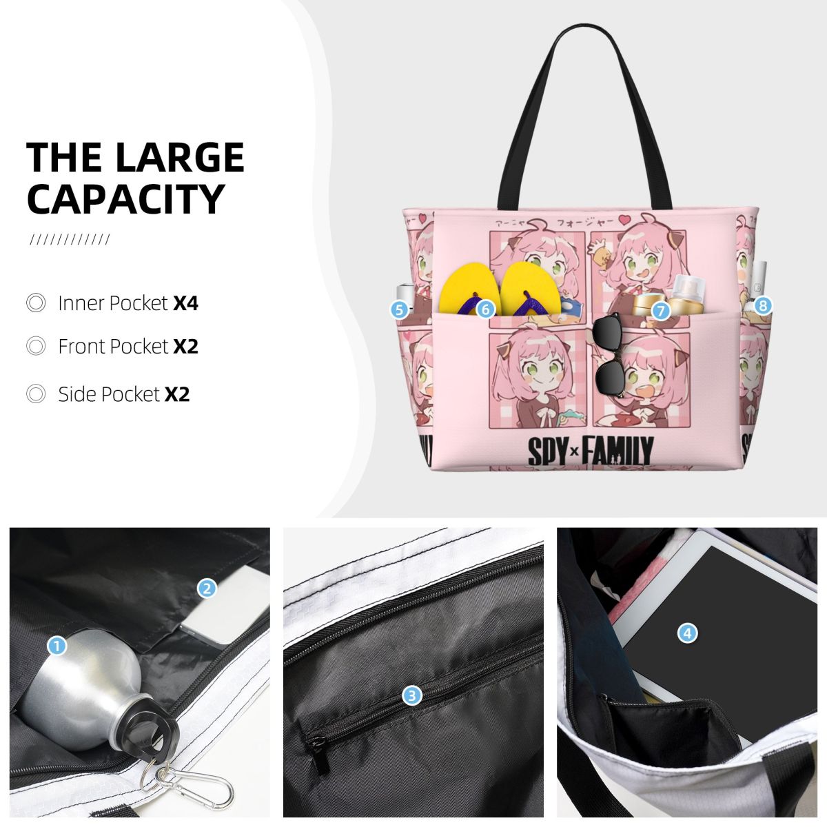 Spy X Family Anya Forger Beach - Yoga Fitness Tote incelemesi ve fiyatı