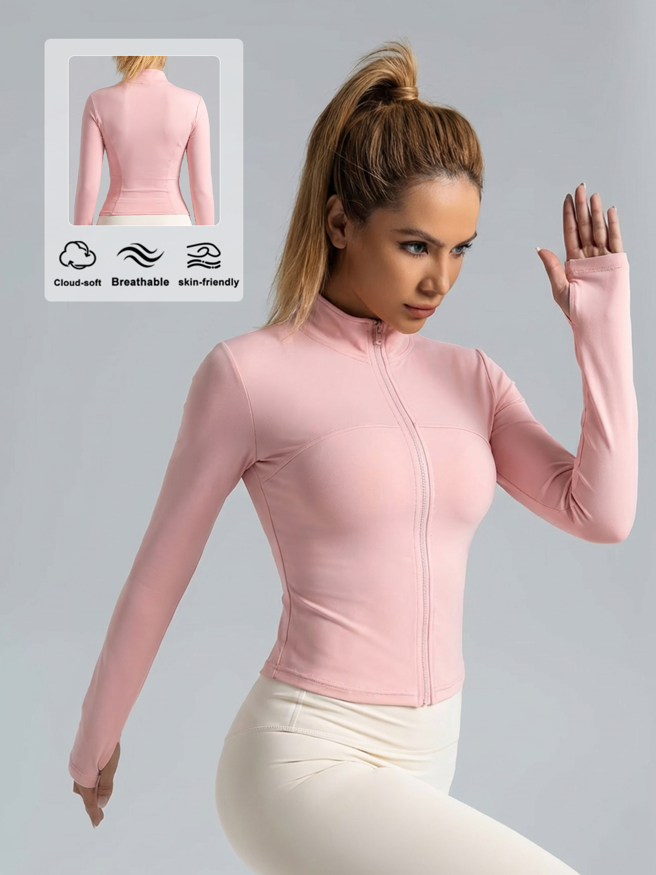 New Women Light pink Yoga Coat - Yoga Fitness Usa incelemesi ve fiyatı
