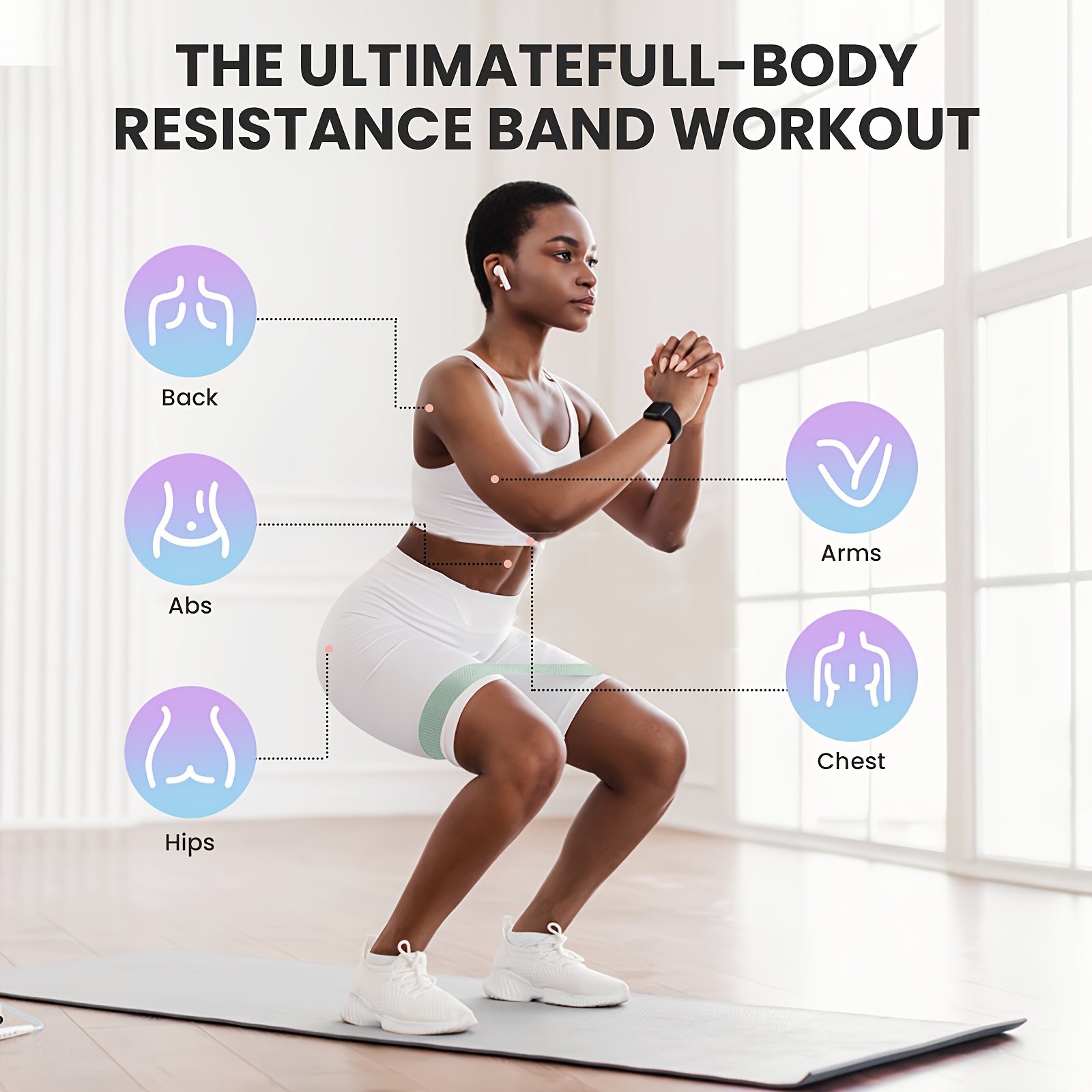 1Pc/4Pcs Fitness Resistance Ba - Yoga Fitness Rooms incelemesi ve fiyatı