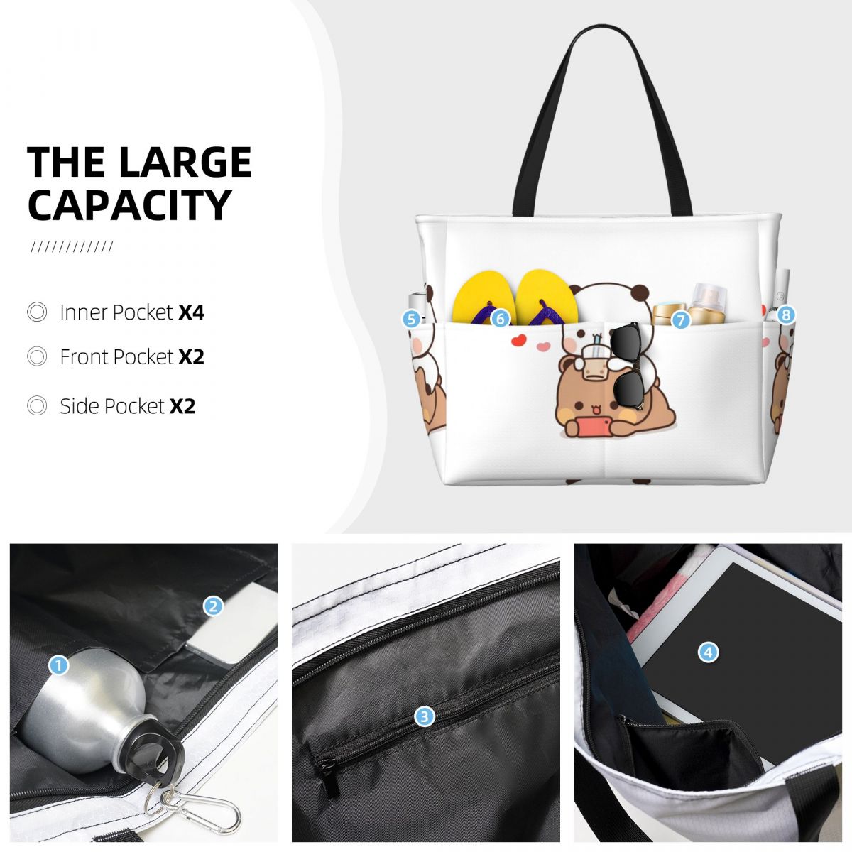 Bear And Panda Bubu Dudu Ballo - Yoga Fitness Tote incelemesi ve fiyatı