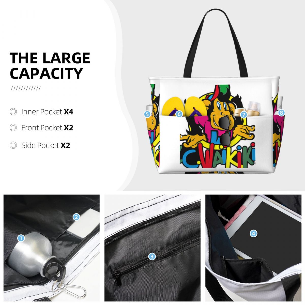 Monkey Lc Waikiki Singe Beach  - Yoga Fitness Tote incelemesi ve fiyatı
