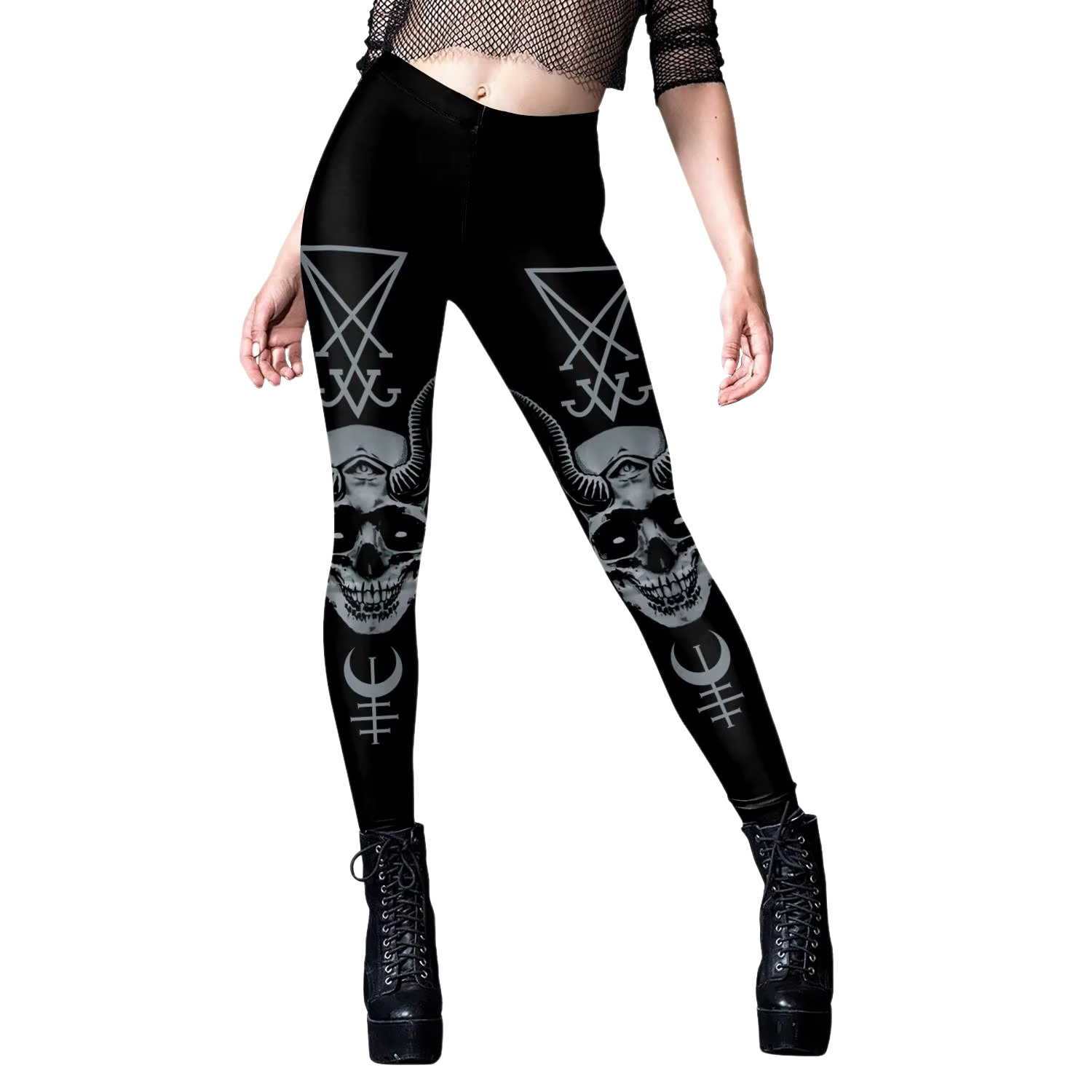 Gothic Women Leggings Sexy Mid - Yoga Fitness Holiday incelemesi ve fiyatı