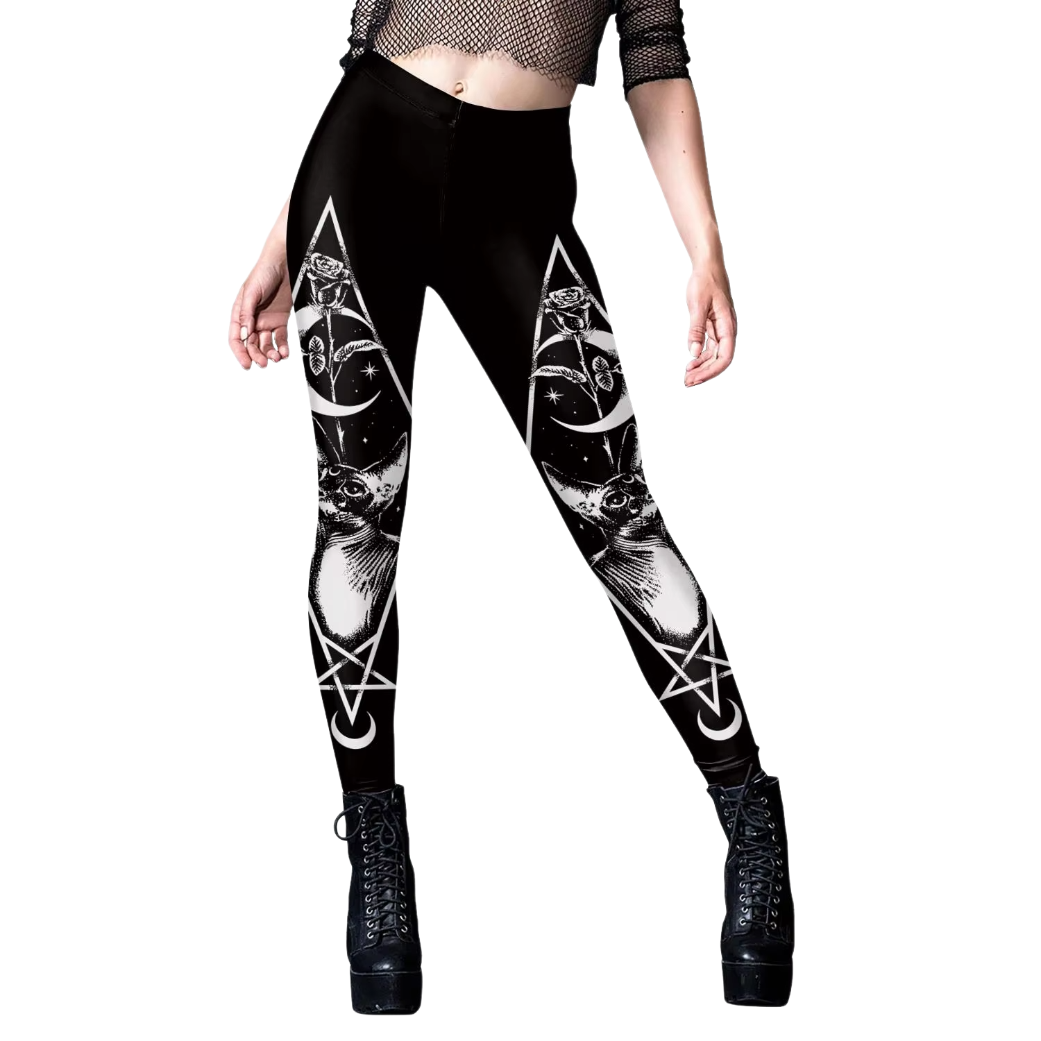 Gothic Women Leggings Sexy Mid - Yoga Fitness Holiday incelemesi ve fiyatı