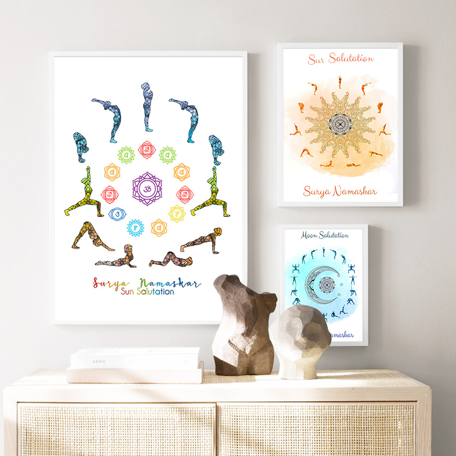 Yoga Pose Sun Moon Salutation  - Yoga Fitness Rooms incelemesi ve fiyatı
