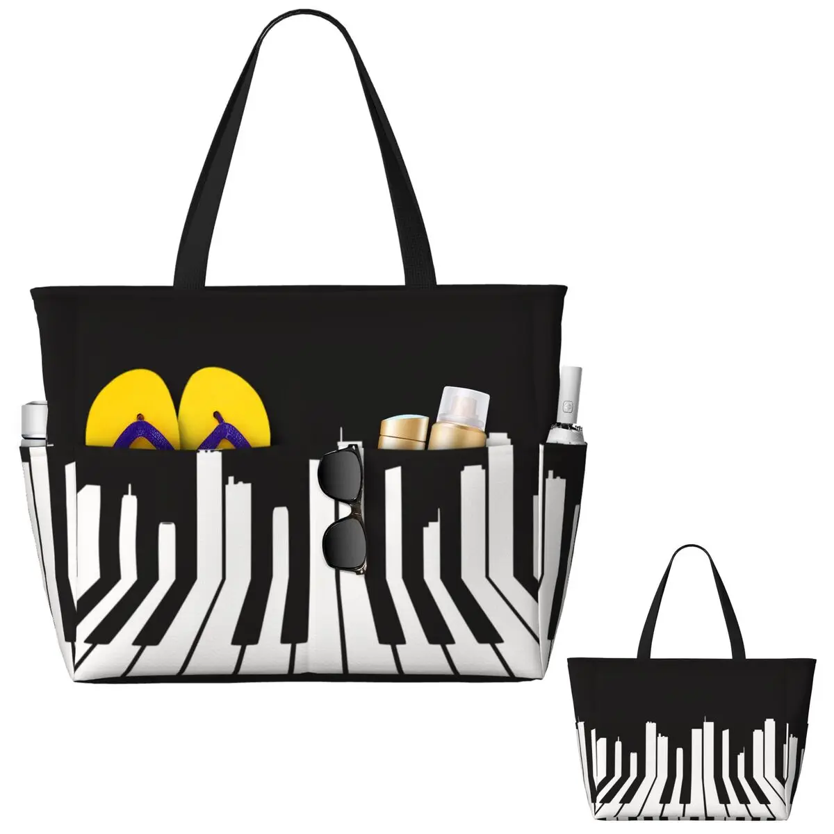 Piano City Music Beach Tote Ba - Yoga Fitness Music incelemesi ve fiyatı