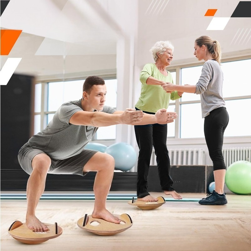Wooden Fitness Balance Board A - Yoga Fitness Exercises incelemesi ve fiyatı