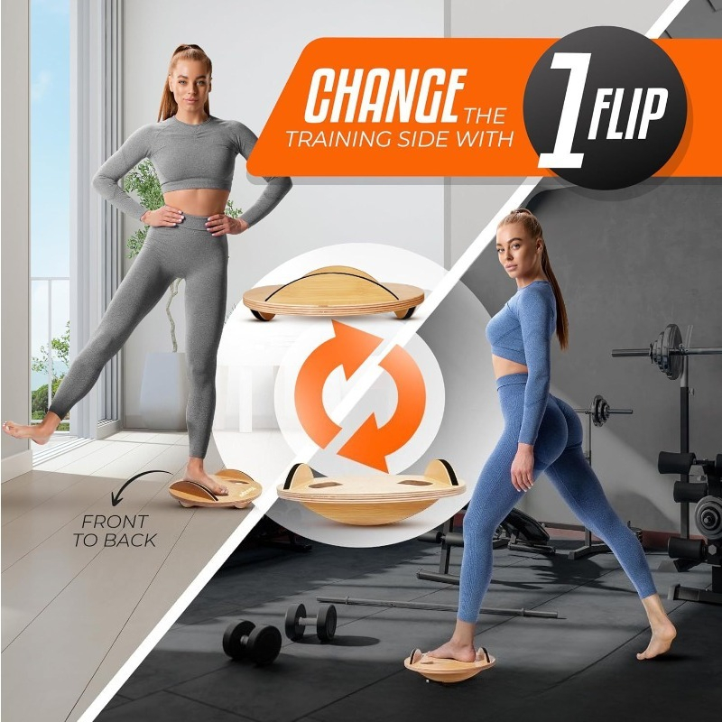 Wooden Fitness Balance Board A - Yoga Fitness Exercises incelemesi ve fiyatı
