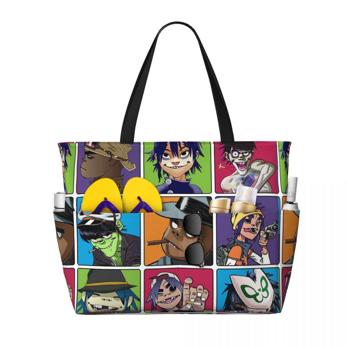 Music Band Gorillaz Beach Tote - Yoga Fitness Music incelemesi ve fiyatı