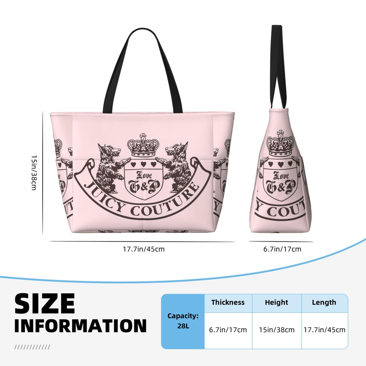 Y2k Juicy Couture Crest Beach  - Yoga Fitness Tote incelemesi ve fiyatı