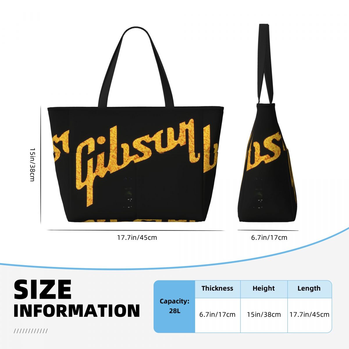 Gibson Music Logo Beach Tote B - Yoga Fitness Music incelemesi ve fiyatı