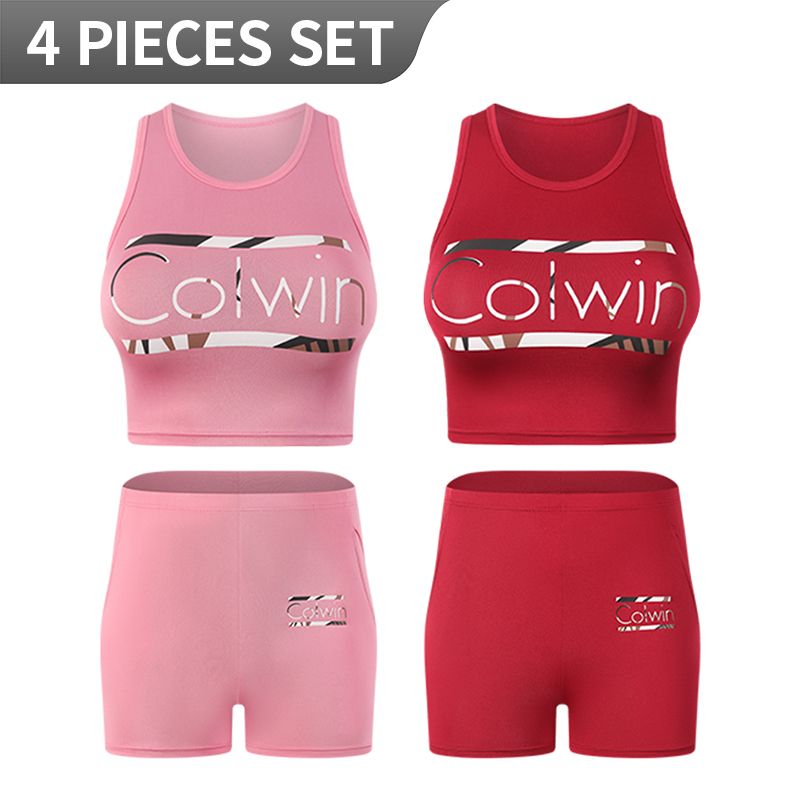 4-Piece Women's Vest Set Slim  - Fitness Yoga Youth incelemesi ve fiyatı