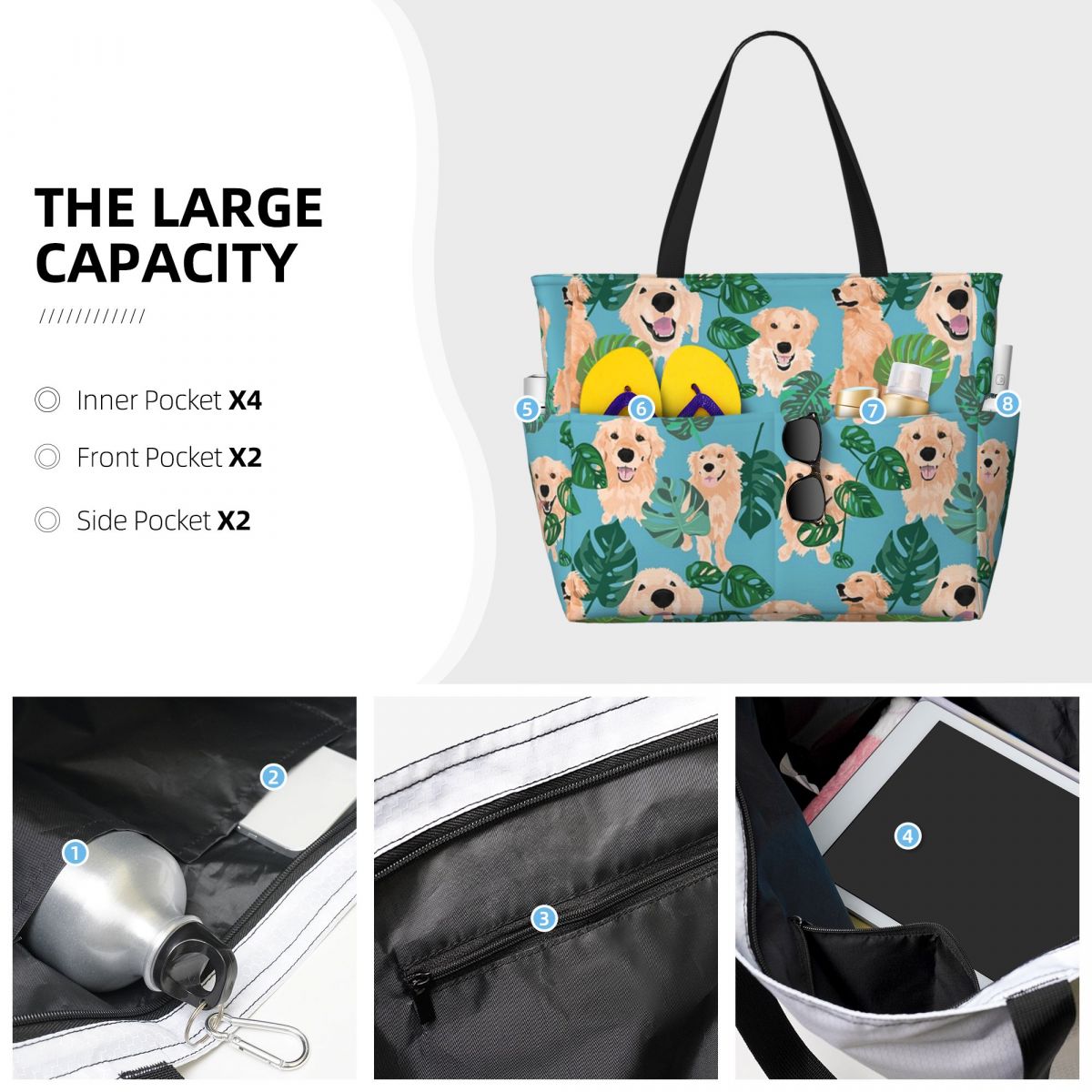 Golden Labrador Retriever Dog  - Yoga Fitness Tote incelemesi ve fiyatı