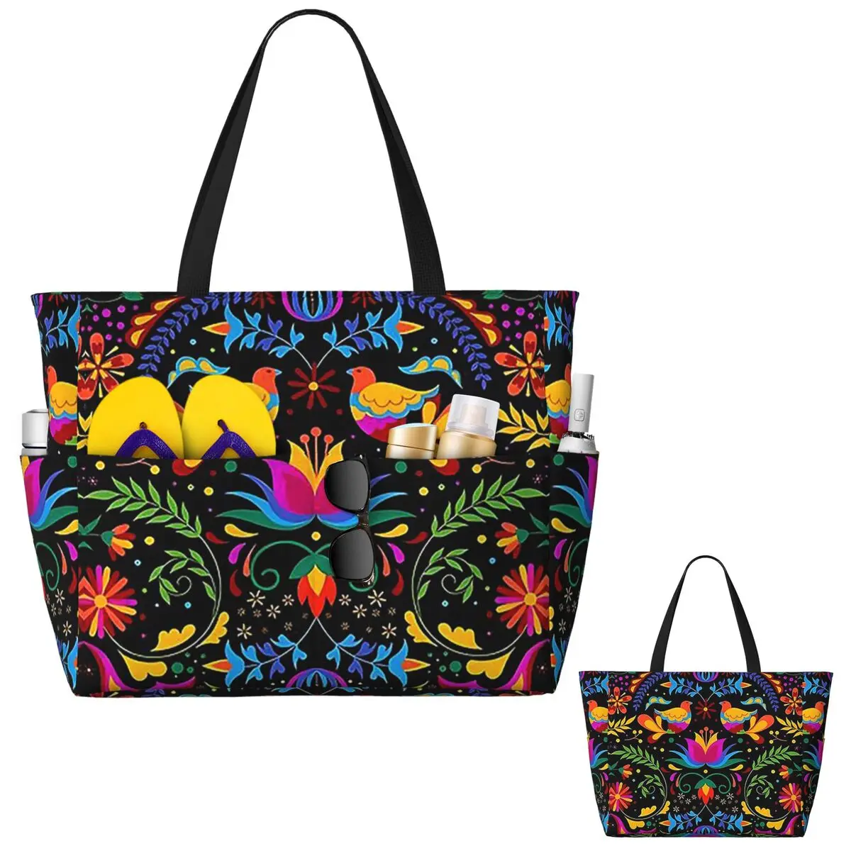 Mexican Flowers And Birds Beac - Yoga Fitness Tote incelemesi ve fiyatı