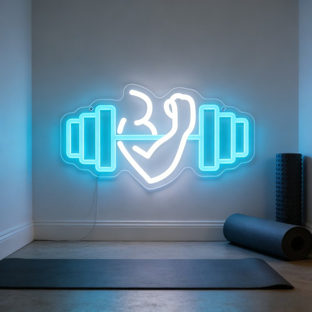 Bicep Dumbbell Neon Sign LED W - Yoga Fitness Rooms incelemesi ve fiyatı