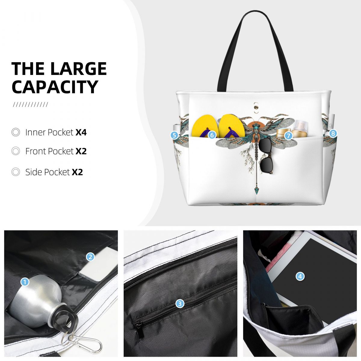 Dragon Fly Tattoo Beach Tote B - Yoga Fitness Tote incelemesi ve fiyatı