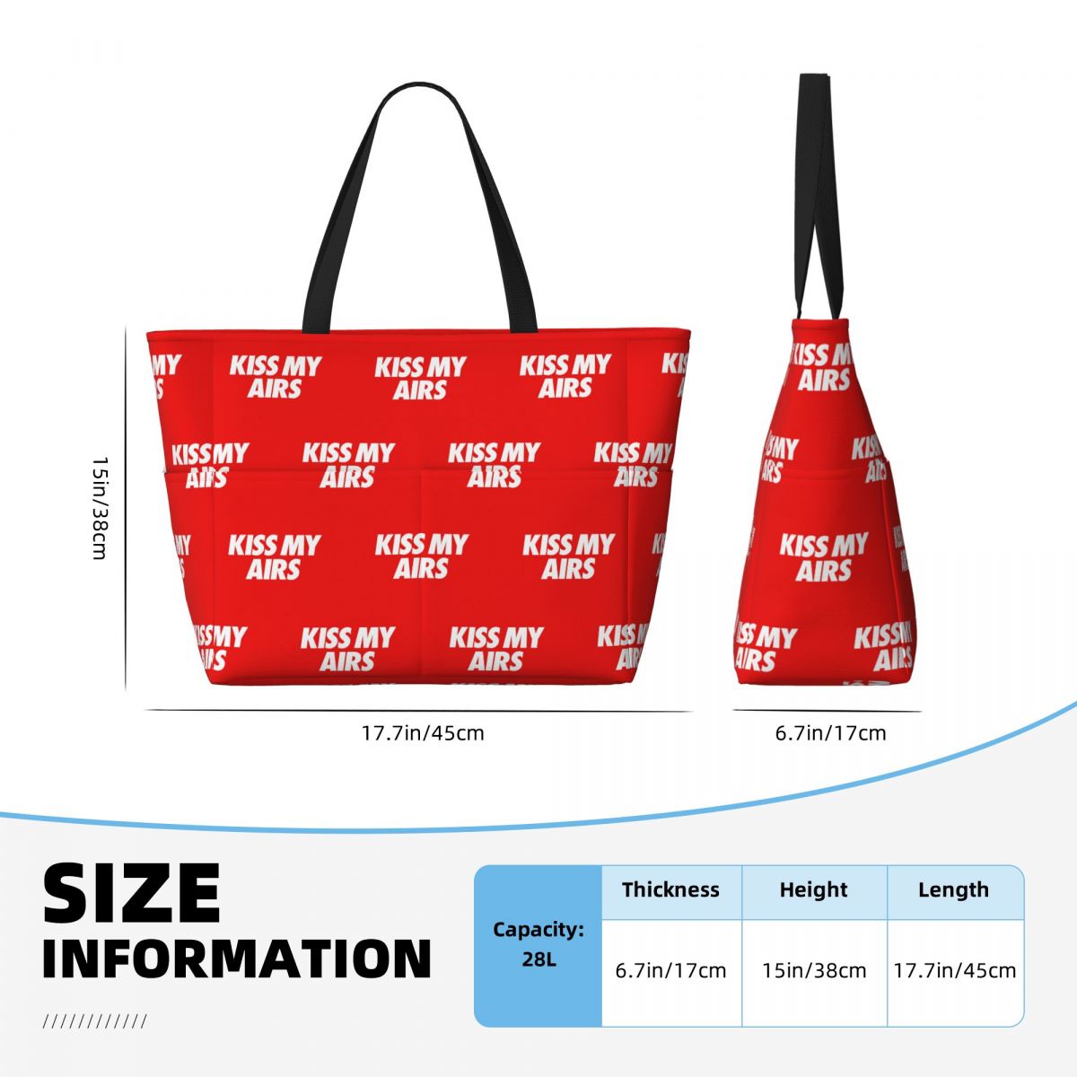 Kiss My Airs 50x80 Beach Tote  - Yoga Fitness Tote incelemesi ve fiyatı