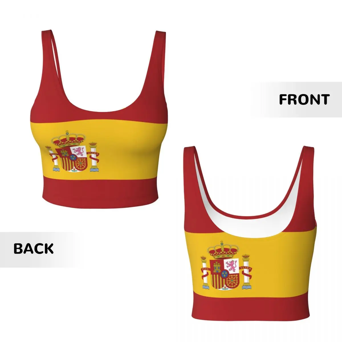Spain Flag Basic Tops Women Sa - Yoga Fitness Usa incelemesi ve fiyatı